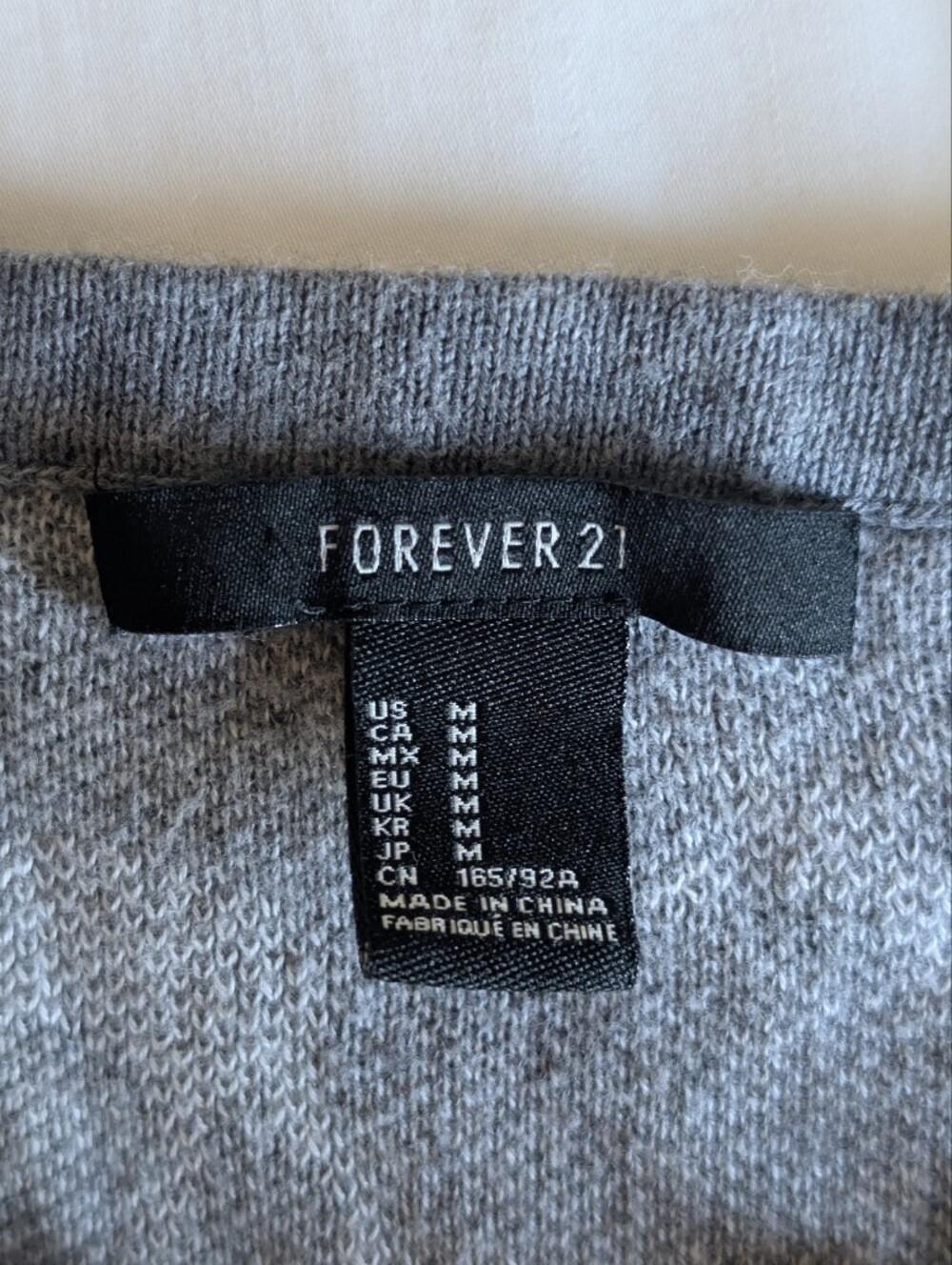 Forever 21 Women's Gray Reindeer Pattern Cardigan Sweater - Picture 3 of 3